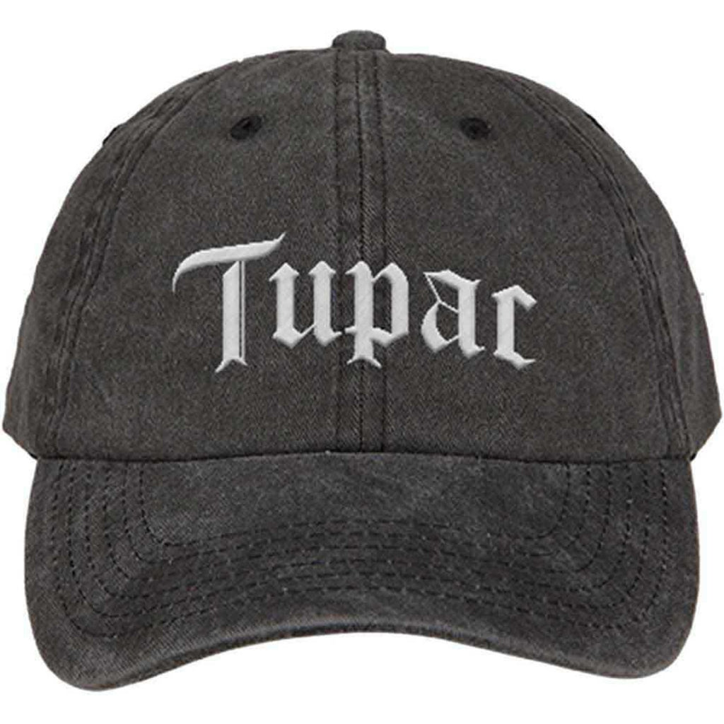 Tupac Unisex Baseball Cap: Gothic Logo (Charcoal Grey)