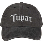 Tupac Unisex Baseball Cap: Gothic Logo (Charcoal Grey)