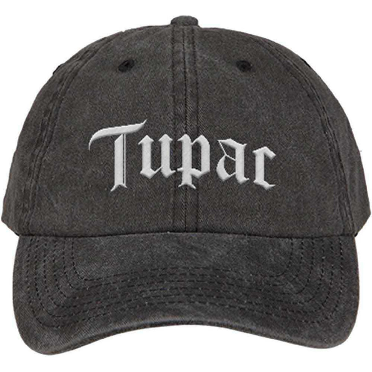 Tupac Unisex Baseball Cap: Gothic Logo (Charcoal Grey)