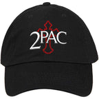 Tupac Unisex Baseball Cap: Cross Logo (Black)