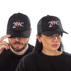 Tupac Unisex Baseball Cap: Cross Logo (Black)