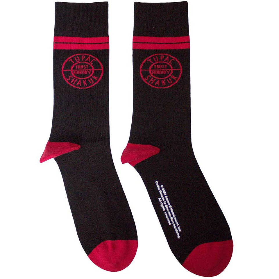 Tupac Unisex Ankle Socks: Circle Logo (Black)