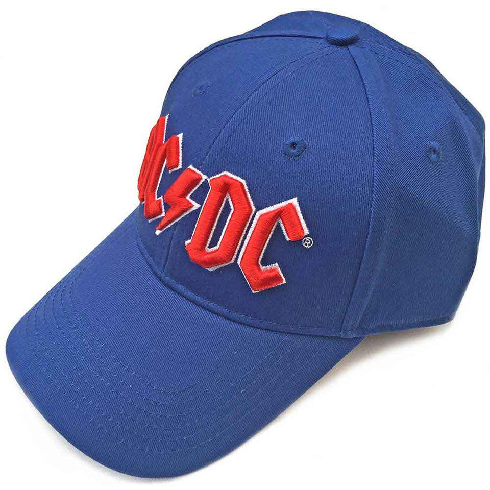 AC/DC Casquette de Baseball Unisexe : Logo Rouge (Bleu Moyen)