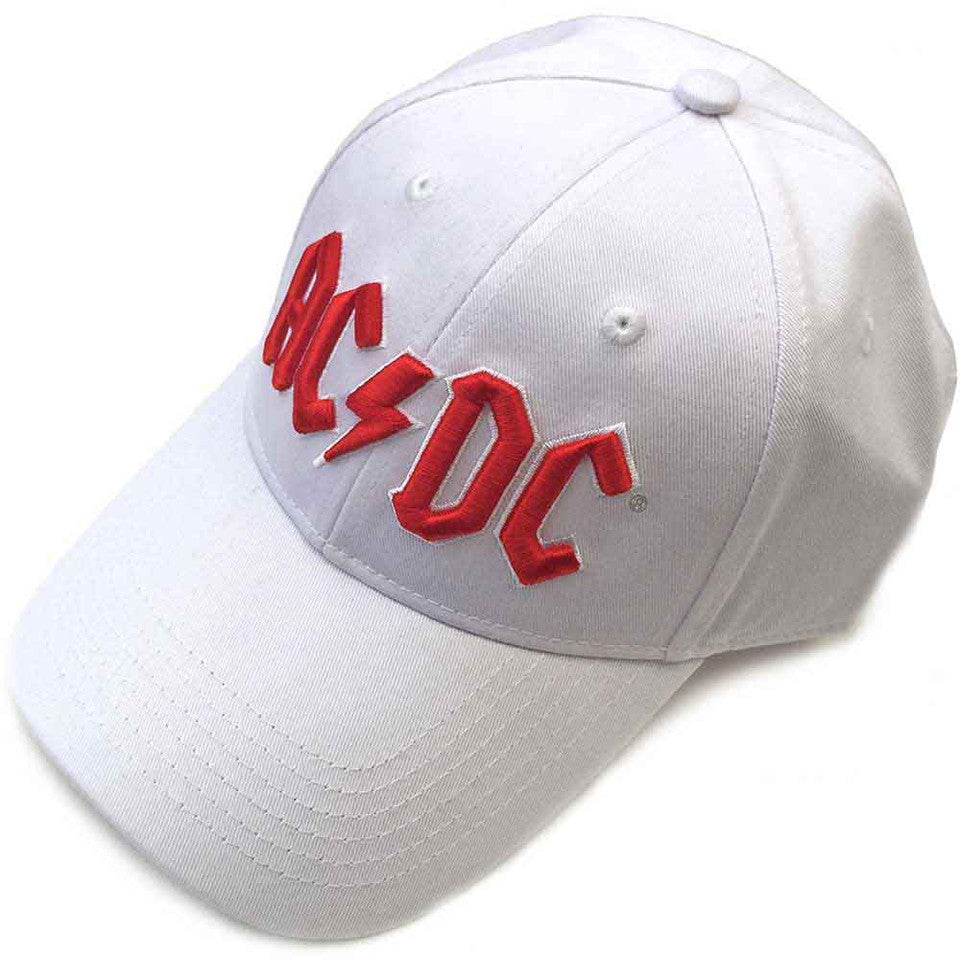 Casquette de baseball unisexe AC/DC : Logo rouge (blanc)
