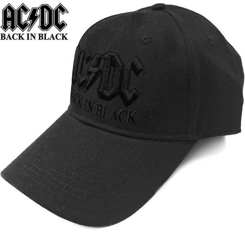 Casquette de baseball unisexe AC/DC : Back in Black (Noir)