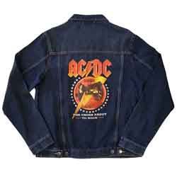 Blouson en jean unisexe AC/DC : About To Rock (Imprimé au dos) - bleu denim