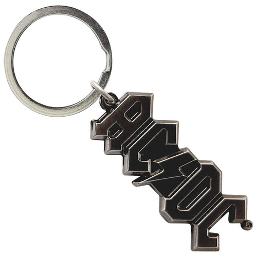AC/DC Keychain: 3D Silver Logo