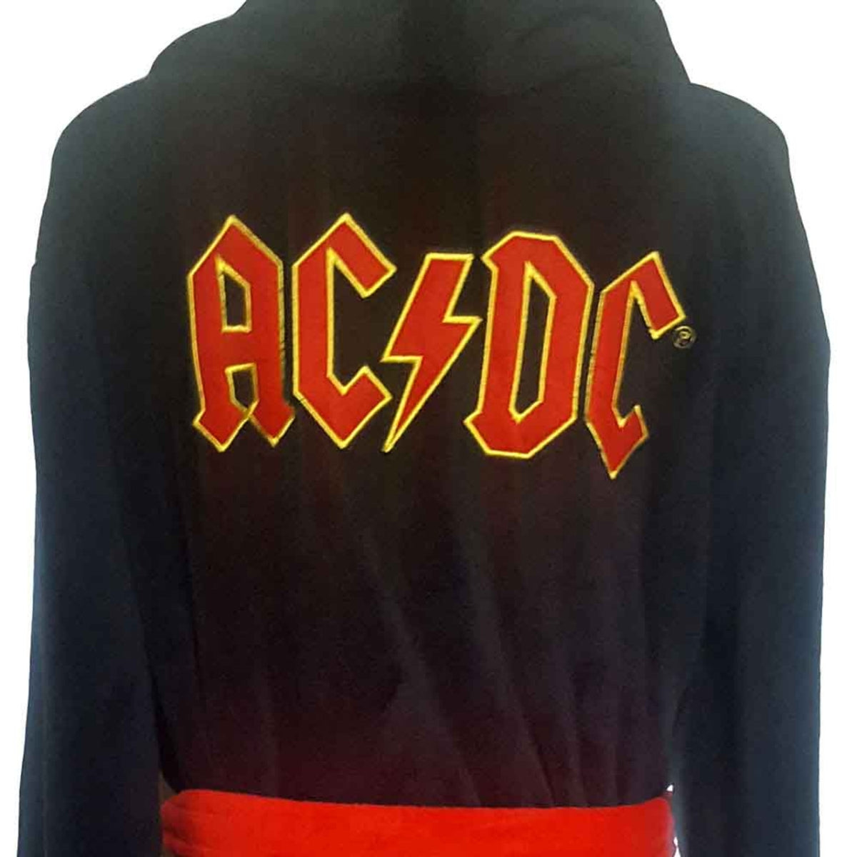 AC/DC Unisex Bathrobe: Logo (Black) (Back Print)