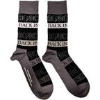 AC/DC Chaussettes montantes unisexe : Back In Black (Noir) (taille britannique 7 - 11)