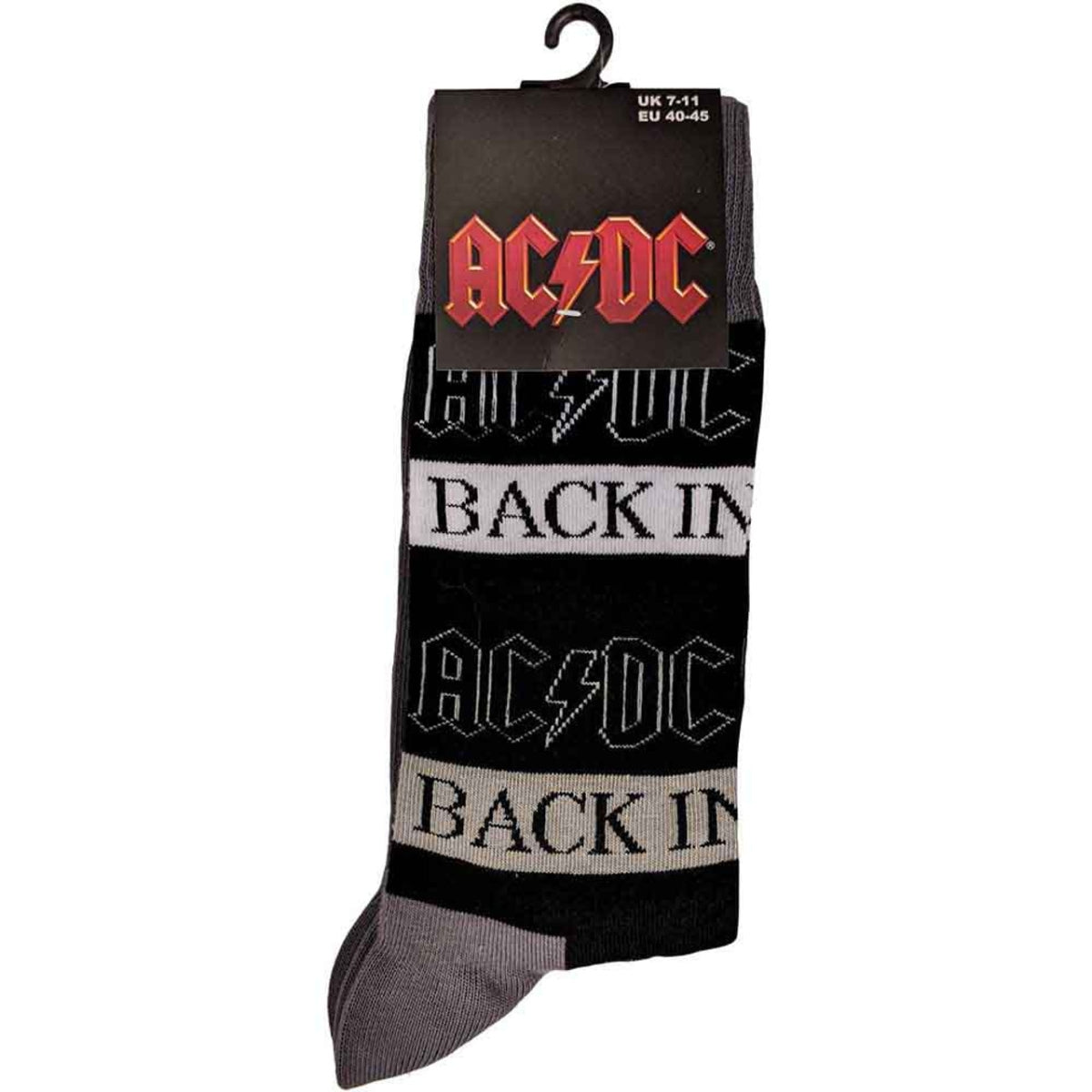 AC/DC Unisex Ankle Socks: Back In Black (Black) (UK Size 7 - 11)