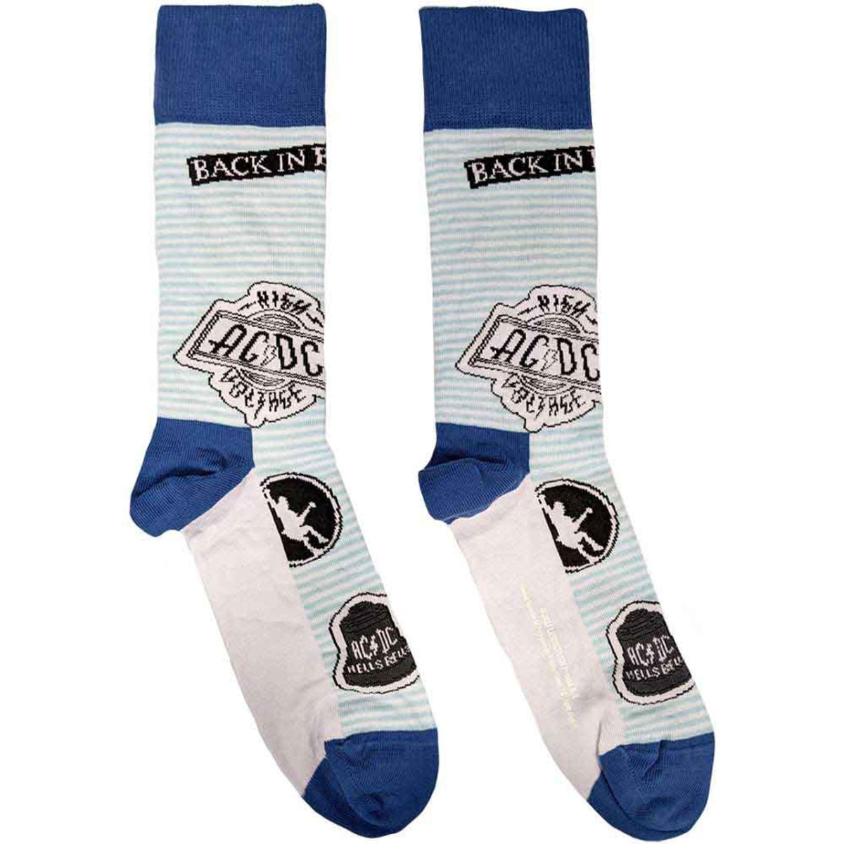 Chaussettes courtes AC/DC unisexes : Icons (Bleu) (Taille UK 7 - 11)