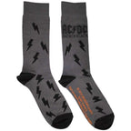 Chaussettes courtes unisexe AC/DC : Back in Black Bolts (gris anthracite) (pointure UK 6 - 11)