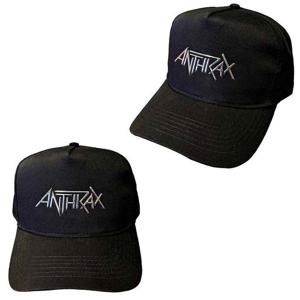 Casquette de baseball unisexe Anthrax : Logo Sonic Silver (Noir)