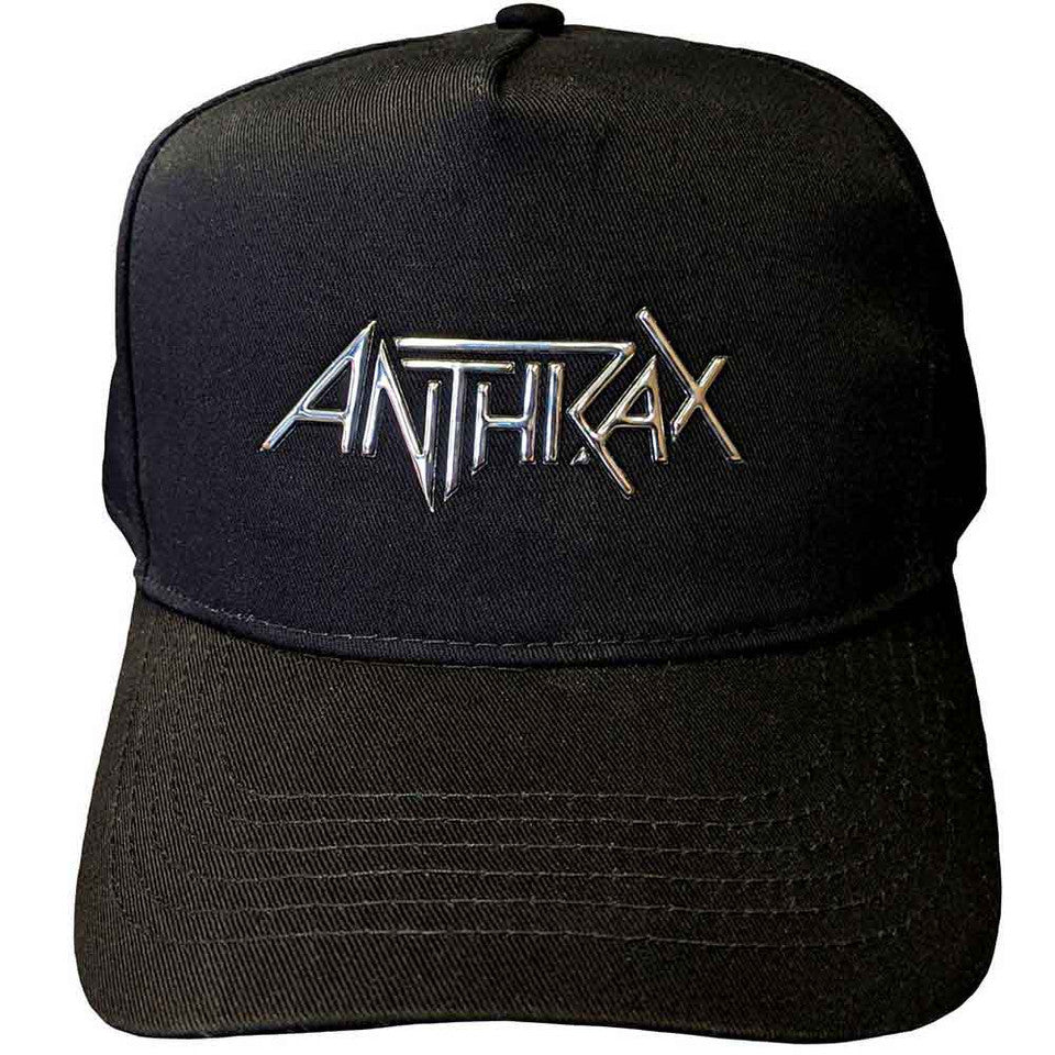 Casquette de baseball unisexe Anthrax : Logo Sonic Silver (Noir)