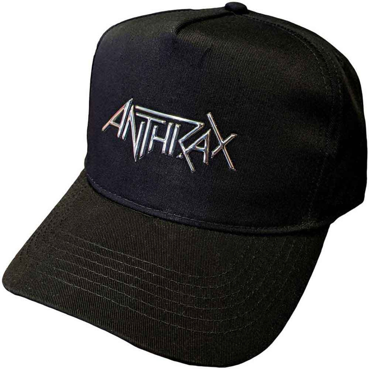 Casquette de baseball unisexe Anthrax : Logo Sonic Silver (Noir)