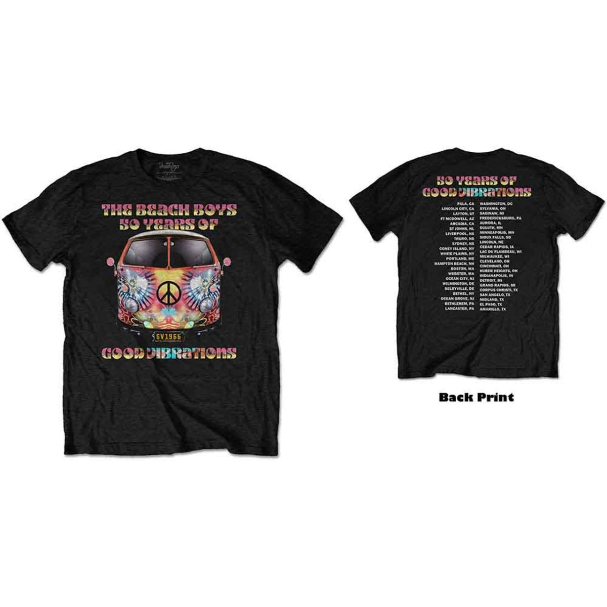 The Beach Boys - Good Vibes Tour (Back Print) - black