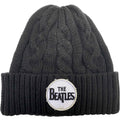 Bonnet Unisexe The Beatles : Logo Batterie (Noir) (Maille Torsadée)