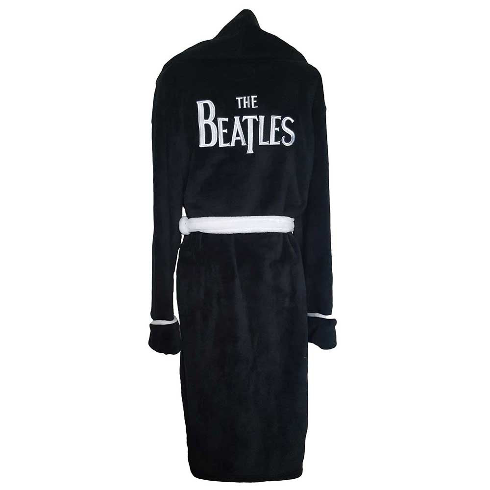 Peignoir The Beatles unisexe : logo T tombant (noir) (imprimé au dos)
