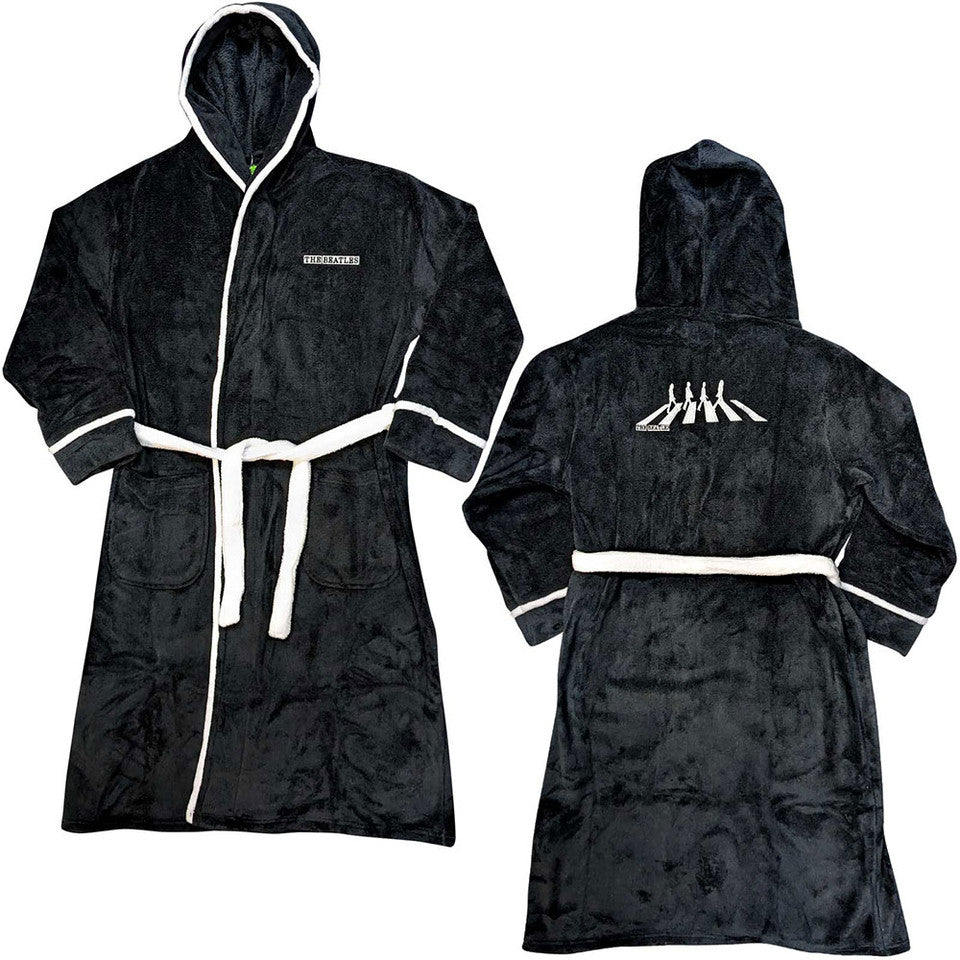 The Beatles Unisex Bathrobe: Abbey Road (Black & White) (Back Print)