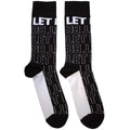 The Beatles Unisex Ankle Socks: Let It Be Text Outlines Repeat (Black)