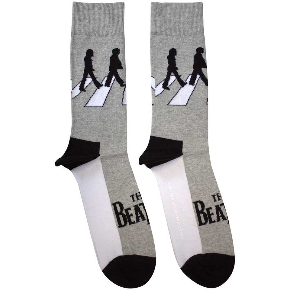 Chaussettes The Beatles unisexe : silhouettes Abbey Road (grises)