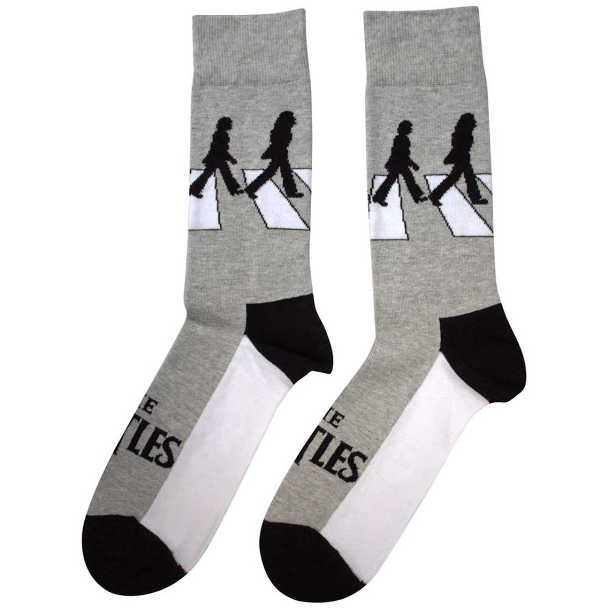 Chaussettes The Beatles unisexe : silhouettes Abbey Road (grises)
