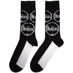 The Beatles Unisex Ankle Socks: Drum Logo Repeat (Black) (EU Size 40 - 45)