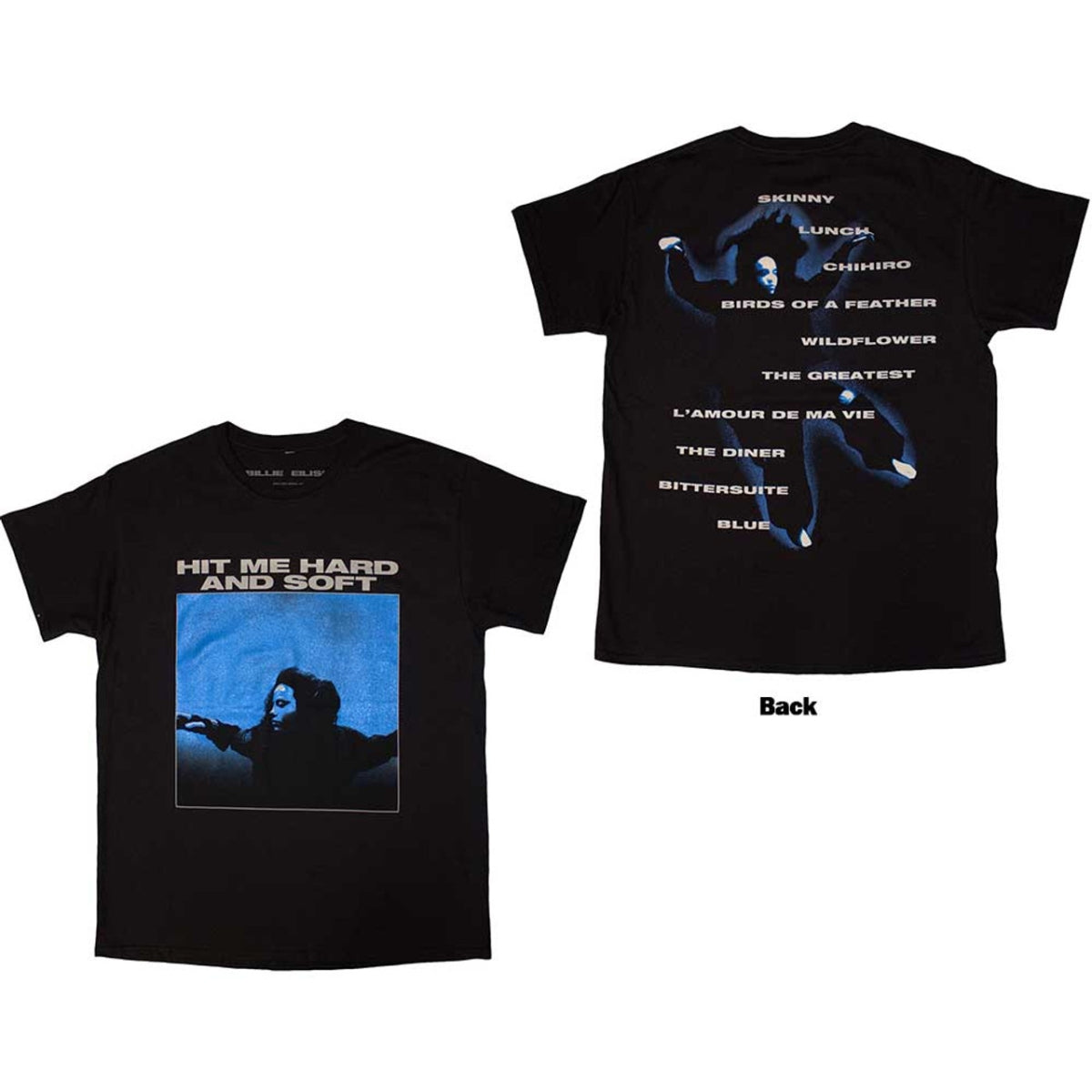 Billie Eilish - Hit Me Hard And Soft Tracklist (Back Print) - black