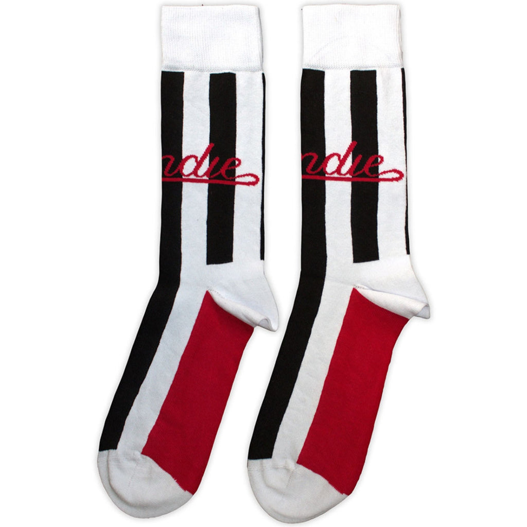 Blondie Unisex Ankle Socks: Parallel Lines (White) (UK Size 7 - 11)