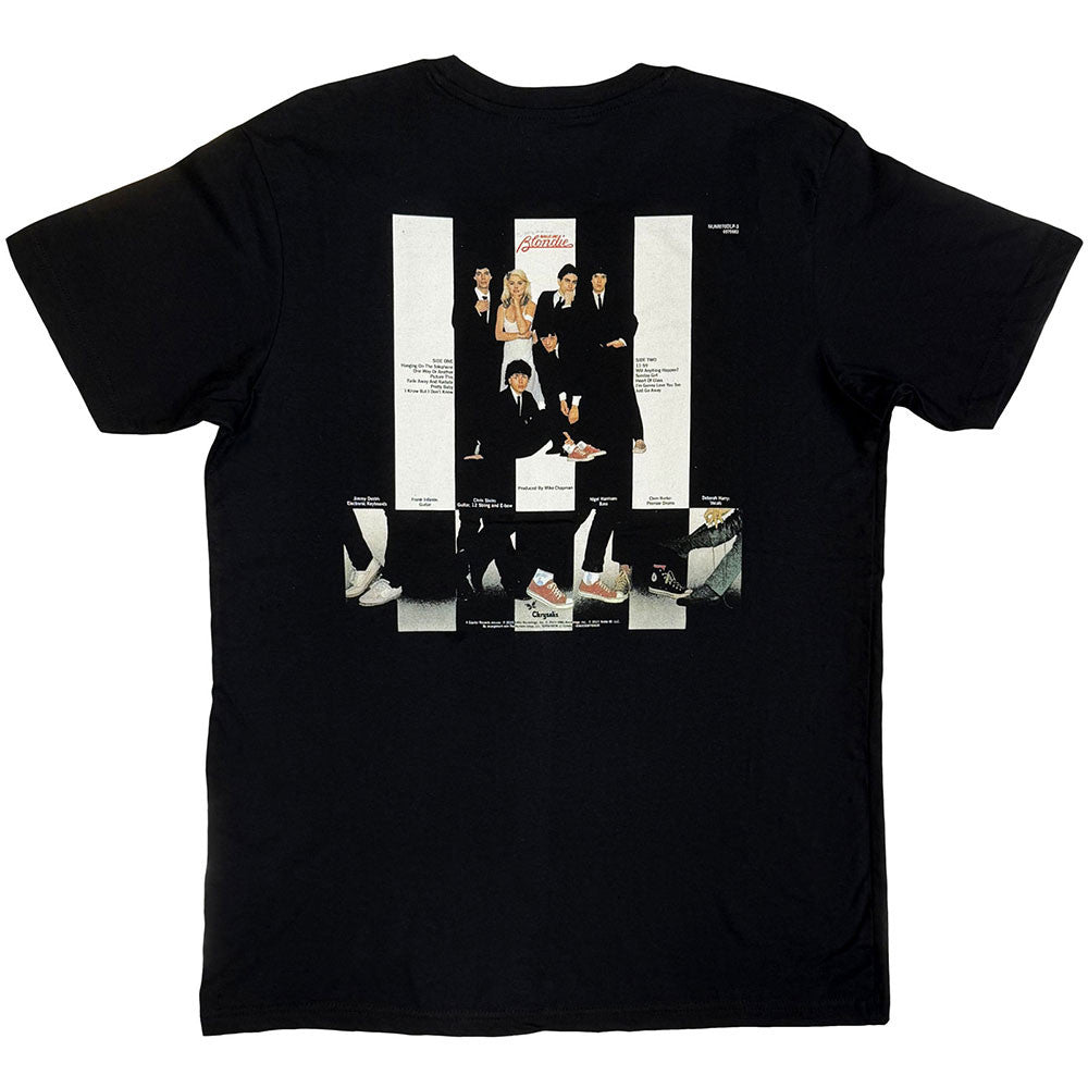 Blondie Unisex T-Shirt: Parallel Lines - black - (Back Print)
