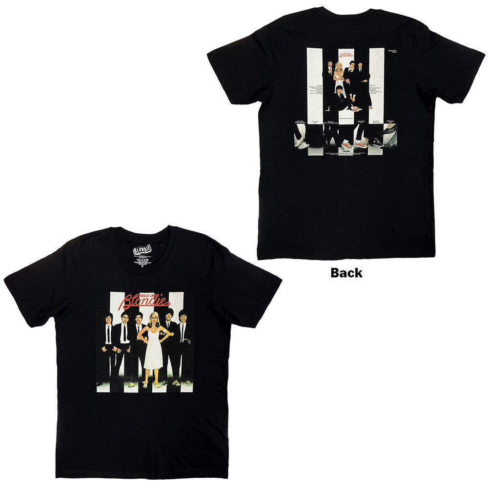 Blondie Unisex T-Shirt: Parallel Lines - black - (Back Print)