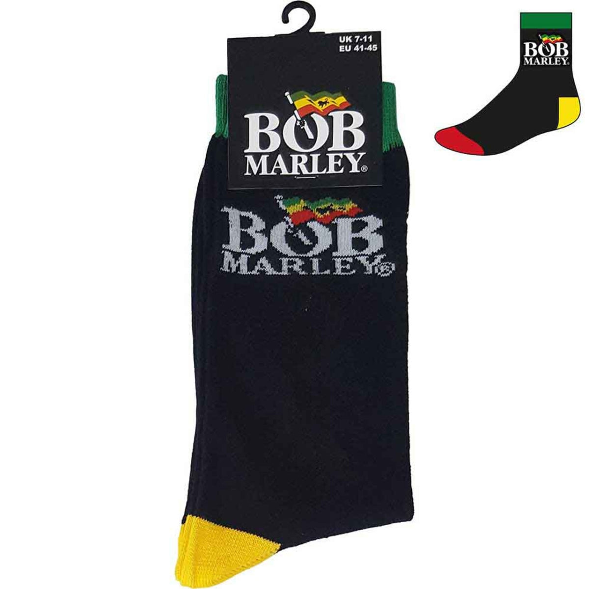 Chaussettes courtes unisexe Bob Marley : Logo (Noir) (Tailles UK 7 - 11)