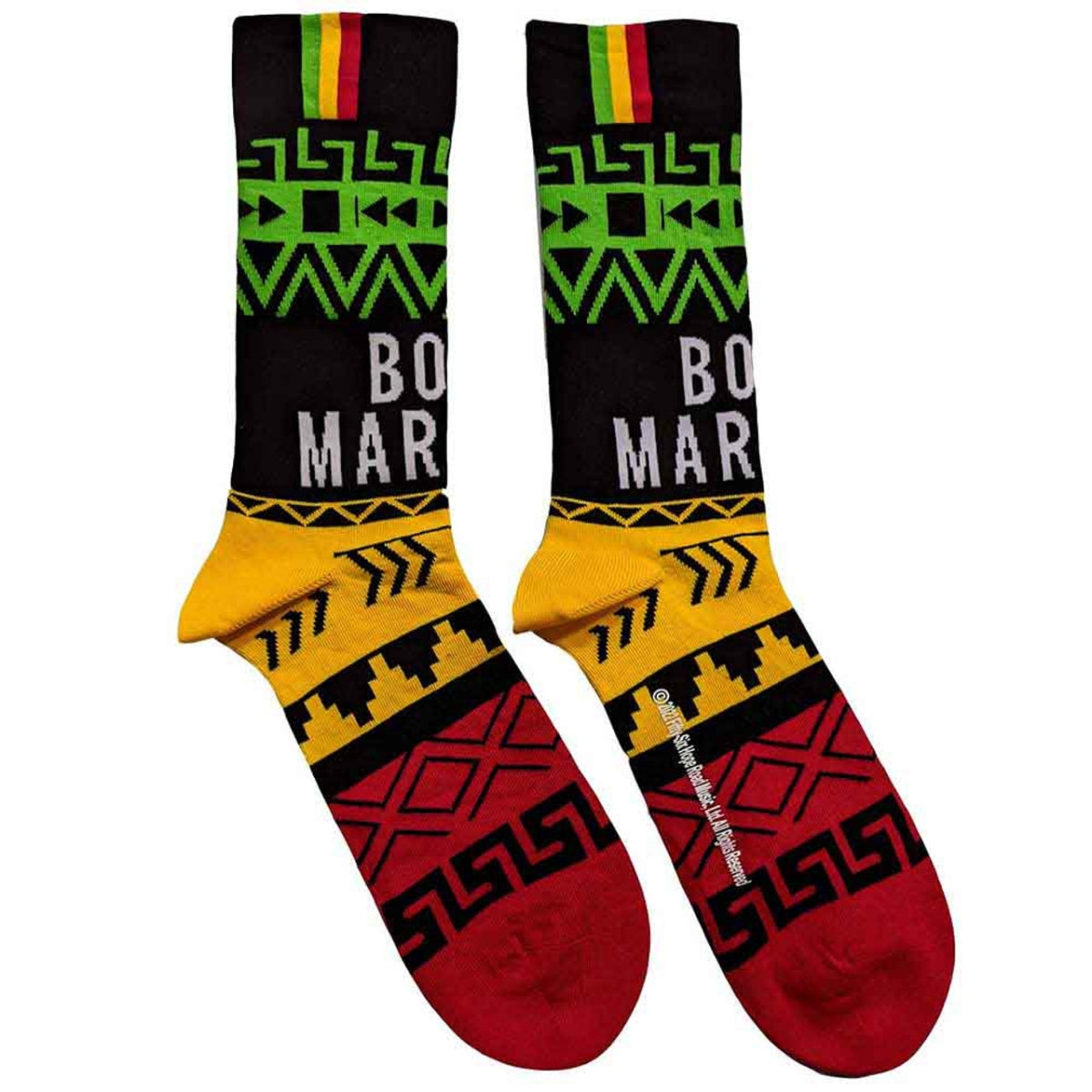 Chaussettes de cheville unisexe Bob Marley : Press Play (Noir) (Taille UK 7 - 11)