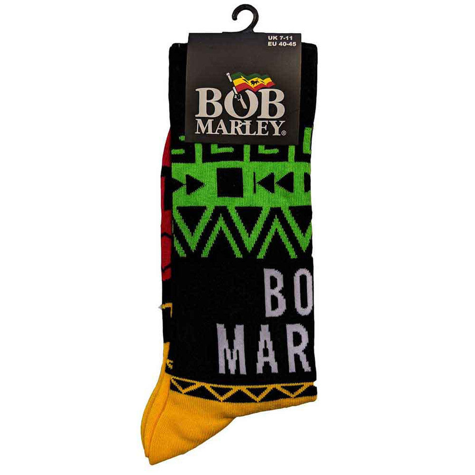 Chaussettes de cheville unisexe Bob Marley : Press Play (Noir) (Taille UK 7 - 11)