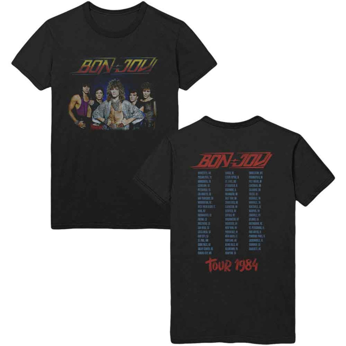 Bon Jovi - Tour 84 (Dos) - noir