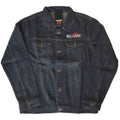 David Bowie Unisex Denim Jacket: Flash Logo (Back Print) - denim blue