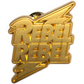 David Bowie Pin Badge: Rebel Rebel Gold