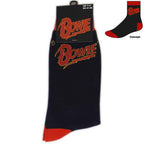 David Bowie Unisex Ankle Socks: Logo (Black) (EU Size 40 - 45)