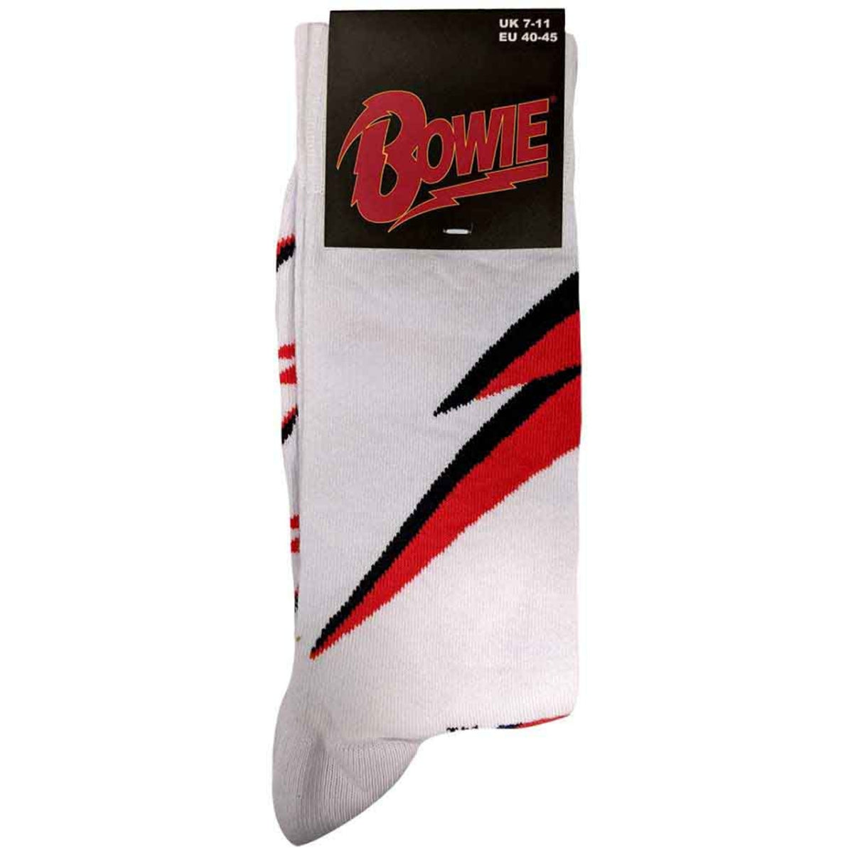 David Bowie Unisex Ankle Socks: Flash (White) (UK Size 7 - 11)