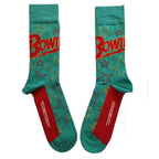 David Bowie Unisex Ankle Socks: Stars Outline (Green) (EU Size 40 - 45)