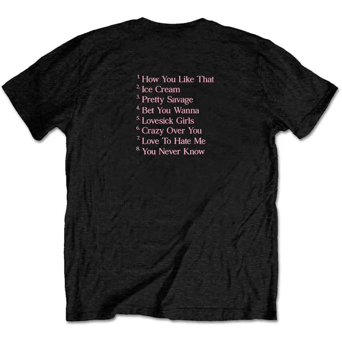 BlackPink - The Album Track list (Black) (Back Print)