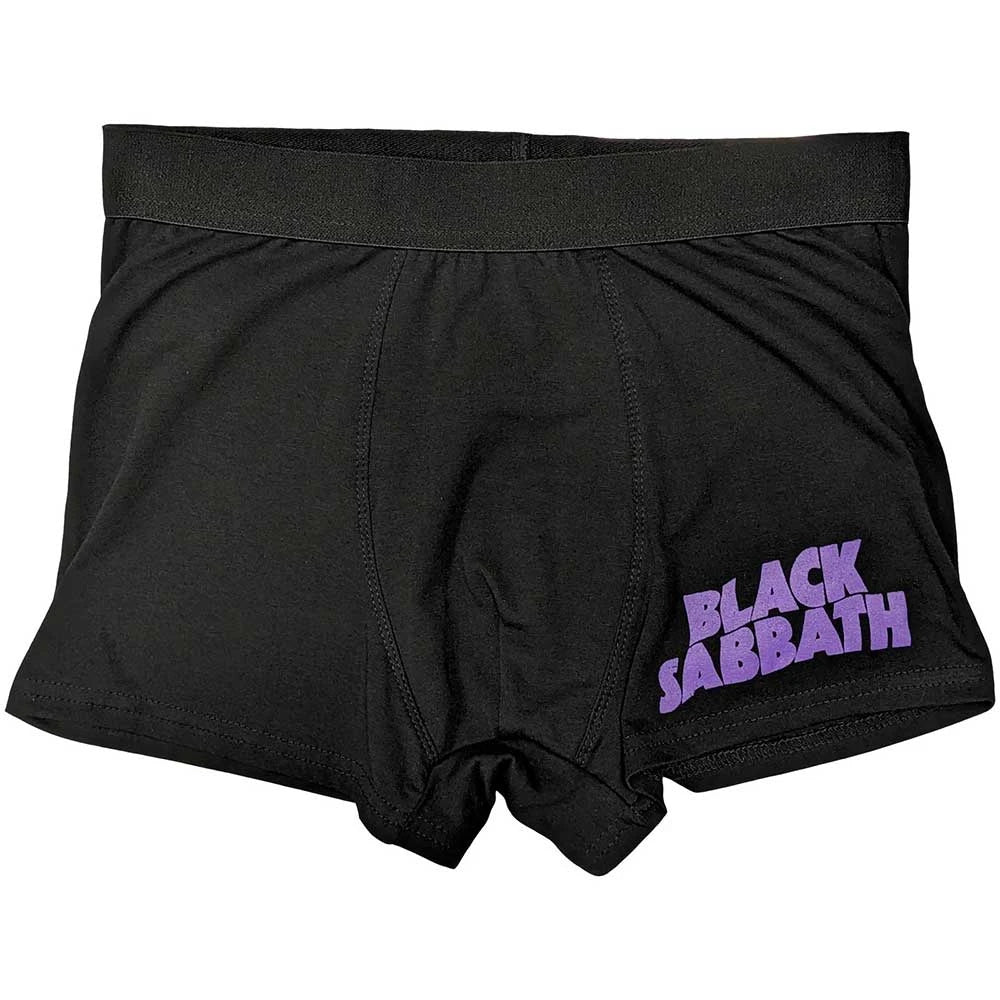 Boxer unisexe Black Sabbath : Logo ondulé (noir)