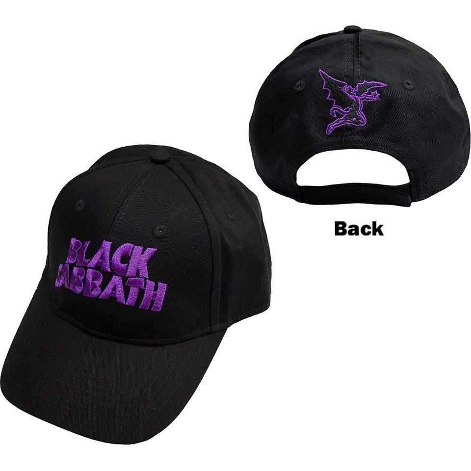 Casquette de baseball unisexe Black Sabbath : Démon & Logo (Noir)