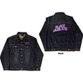 Black Sabbath Unisex Denim Jacket: Wavy Logo (Back Print) - denim blue