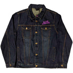 Veste en jean unisexe Black Sabbath : logo ondulé (impression au dos) - bleu jean