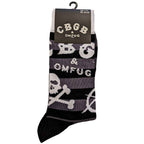 CBGB Unisex Ankle Socks: Logos Striped (Black) (EU Size 40 - 45)
