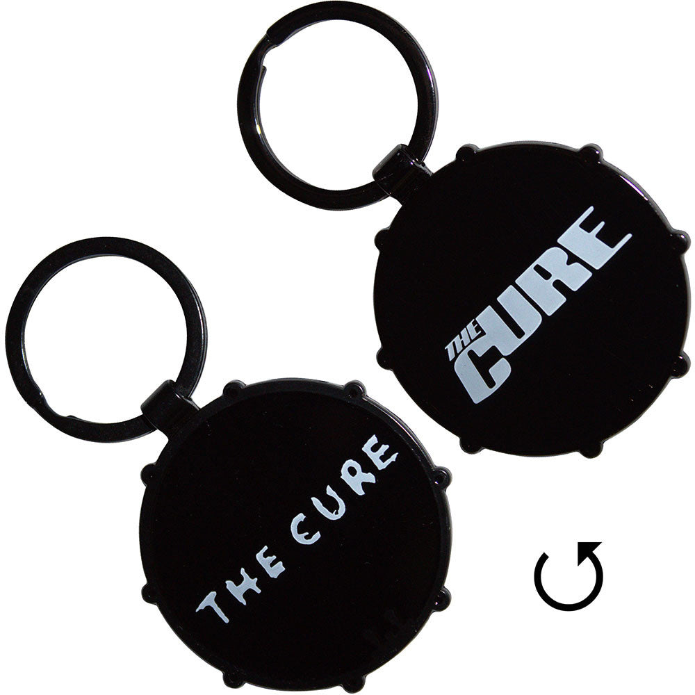 The Cure Keychain: Logos Drum (Double-Sided)