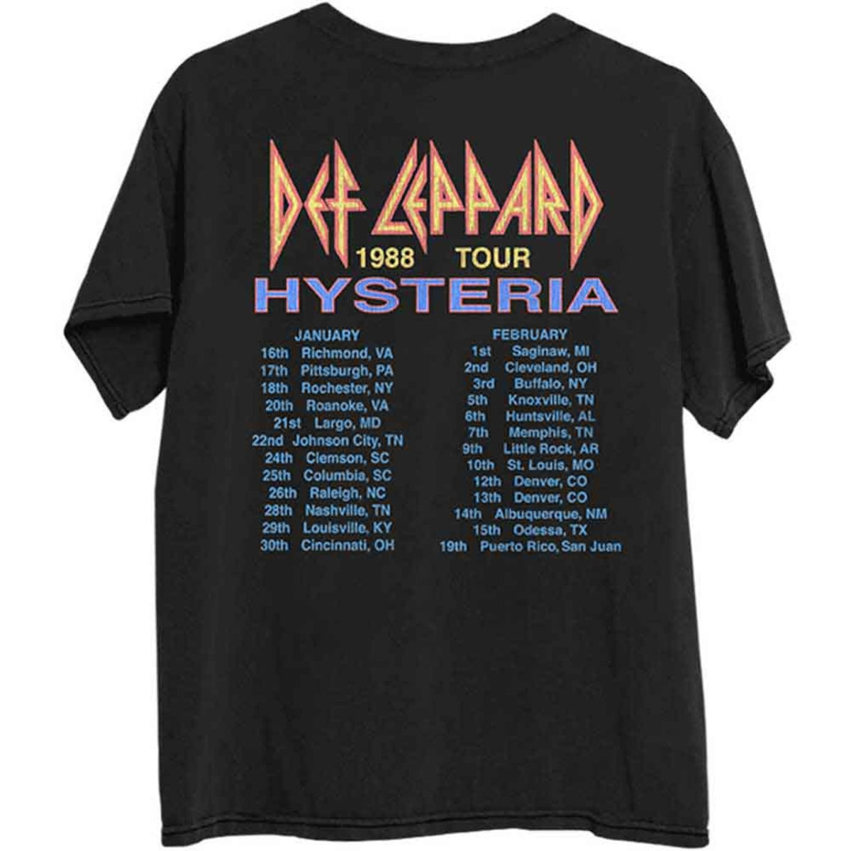 Def Leppard - Hysteria '88 (Back Print) - black