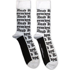 Dead Kennedys Unisex Ankle Socks: Gothic Logo Pattern (White) (EU Size 40 - 45)