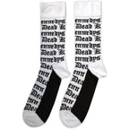 Dead Kennedys Unisex Ankle Socks: Gothic Logo Pattern (White) (EU Size 40 - 45)